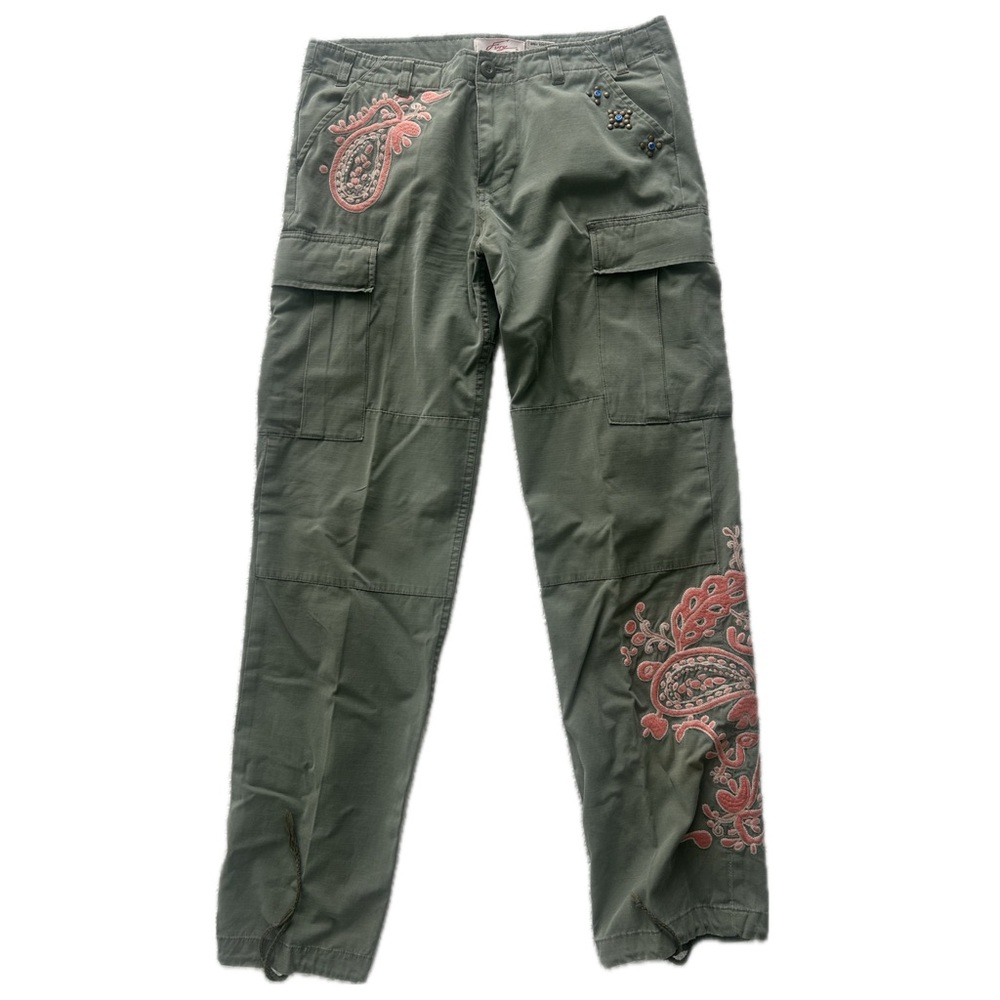 Vintage Fury Paisley Embroidered Studded Cargo Pants